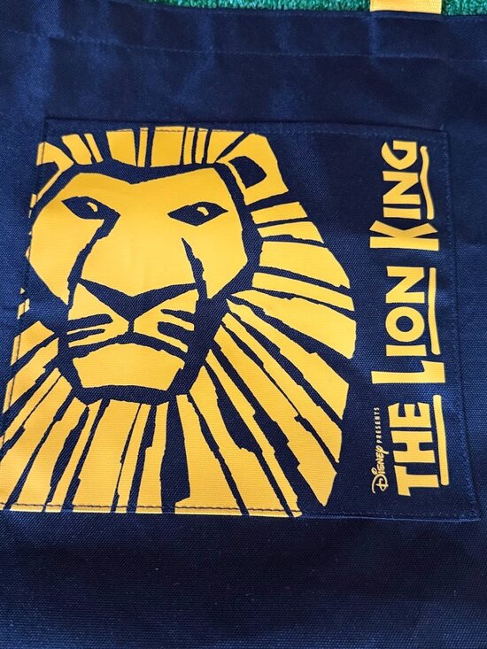 Disney Lion King Broadway Musical Tote Reusable Shopping Bag Black Yellow Simba - Picture 5 of 12